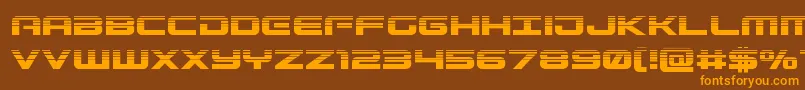 Gunshiphalf Font – Orange Fonts on Brown Background