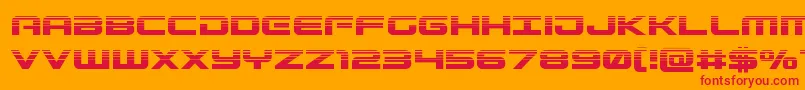 Gunshiphalf Font – Red Fonts on Orange Background