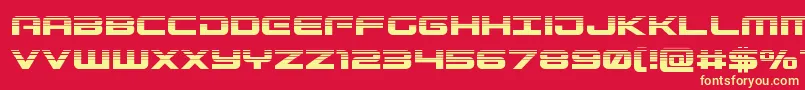 Gunshiphalf Font – Yellow Fonts on Red Background