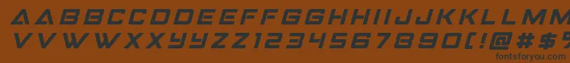 Strikefightertitleital Font – Black Fonts on Brown Background