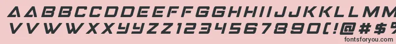 Strikefightertitleital Font – Black Fonts on Pink Background