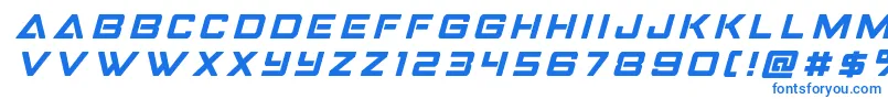 Strikefightertitleital Font – Blue Fonts on White Background