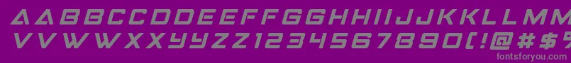 Strikefightertitleital Font – Gray Fonts on Purple Background