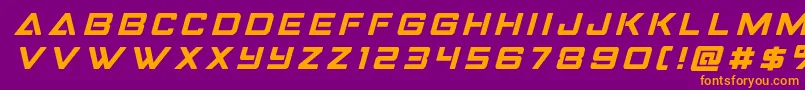 Strikefightertitleital Font – Orange Fonts on Purple Background