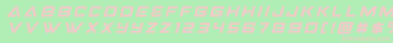 Strikefightertitleital Font – Pink Fonts on Green Background