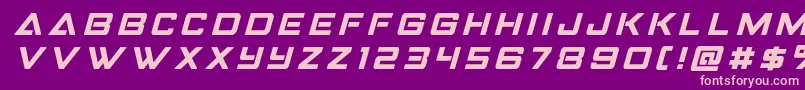 Strikefightertitleital Font – Pink Fonts on Purple Background