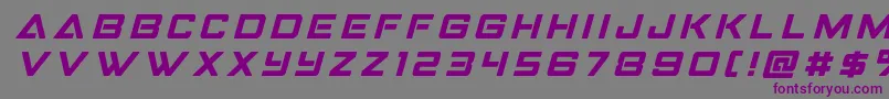 Strikefightertitleital Font – Purple Fonts on Gray Background