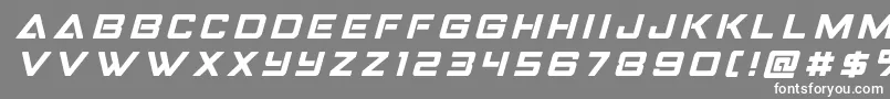 Strikefightertitleital Font – White Fonts on Gray Background