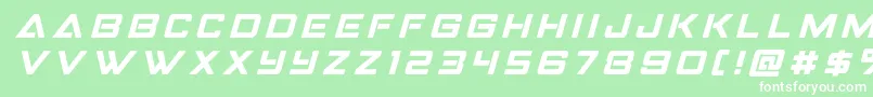 Strikefightertitleital Font – White Fonts on Green Background
