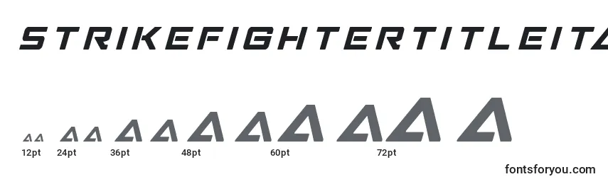 Размеры шрифта Strikefightertitleital
