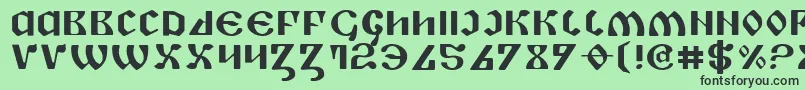 フォントPiperPieExpanded – 緑の背景に黒い文字