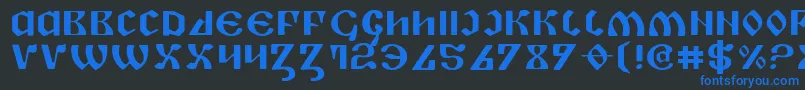 PiperPieExpanded Font – Blue Fonts on Black Background