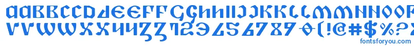 PiperPieExpanded-Schriftart – Blaue Schriften auf weißem Hintergrund