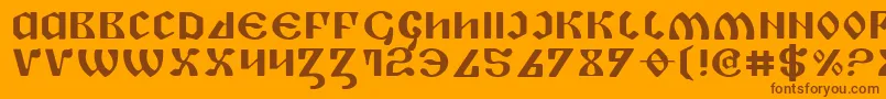 PiperPieExpanded Font – Brown Fonts on Orange Background