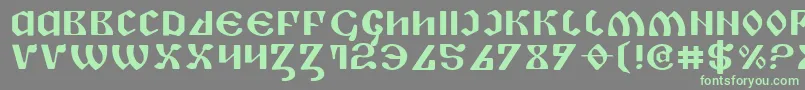 PiperPieExpanded-fontti – vihreät fontit harmaalla taustalla