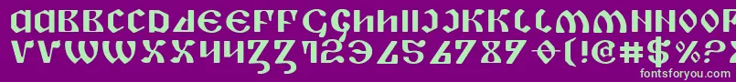 PiperPieExpanded-fontti – vihreät fontit violetilla taustalla