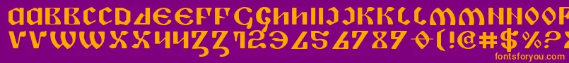 PiperPieExpanded Font – Orange Fonts on Purple Background