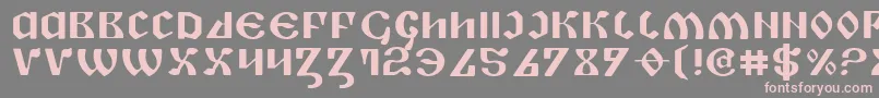 フォントPiperPieExpanded – 灰色の背景にピンクのフォント