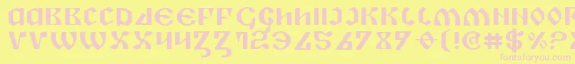 PiperPieExpanded Font – Pink Fonts on Yellow Background