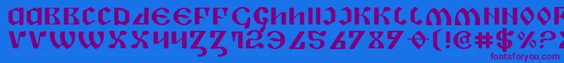 PiperPieExpanded Font – Purple Fonts on Blue Background