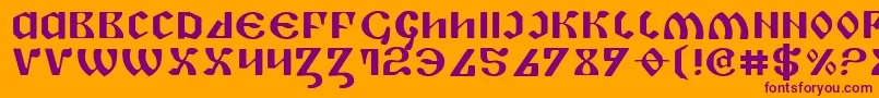 PiperPieExpanded Font – Purple Fonts on Orange Background