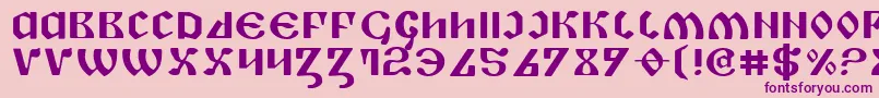 PiperPieExpanded Font – Purple Fonts on Pink Background
