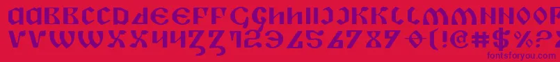 PiperPieExpanded Font – Purple Fonts on Red Background