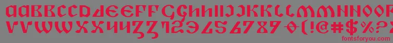 PiperPieExpanded Font – Red Fonts on Gray Background
