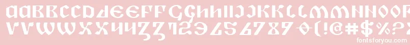 PiperPieExpanded Font – White Fonts on Pink Background