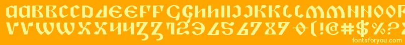 Шрифт PiperPieExpanded – жёлтые шрифты на оранжевом фоне