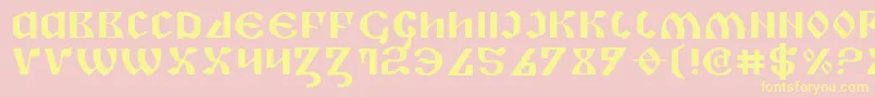 PiperPieExpanded Font – Yellow Fonts on Pink Background