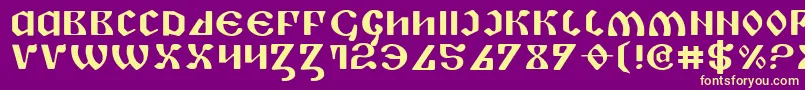 PiperPieExpanded Font – Yellow Fonts on Purple Background