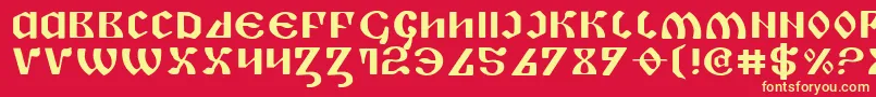 PiperPieExpanded-fontti – keltaiset fontit punaisella taustalla