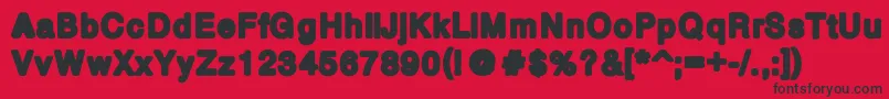 BoldPw Font – Black Fonts on Red Background