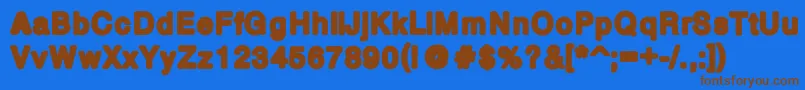 BoldPw Font – Brown Fonts on Blue Background