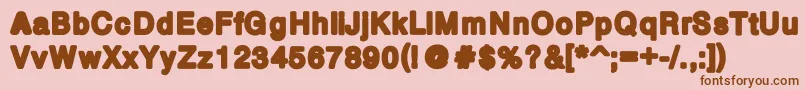 BoldPw Font – Brown Fonts on Pink Background