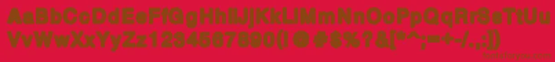 BoldPw Font – Brown Fonts on Red Background