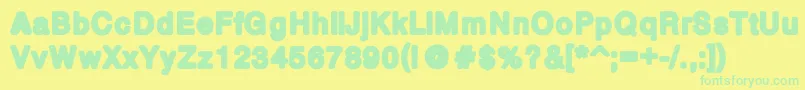 En savoir plus sur la police BoldPw Police BoldPw – polices vertes sur fond jaune