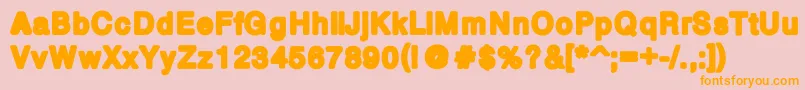 BoldPw Font – Orange Fonts on Pink Background