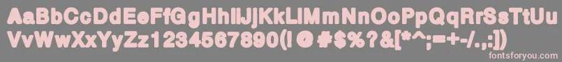 BoldPw Font – Pink Fonts on Gray Background