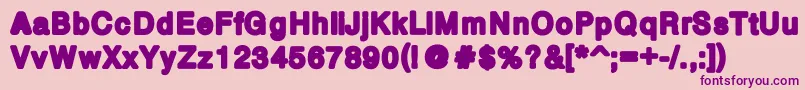 BoldPw Font – Purple Fonts on Pink Background