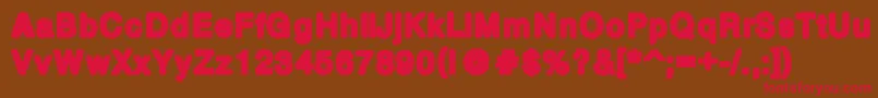 BoldPw Font – Red Fonts on Brown Background
