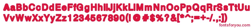 BoldPw Font – Red Fonts on White Background