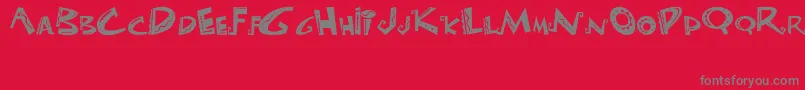 LasLocurasDelEmperador Font – Gray Fonts on Red Background