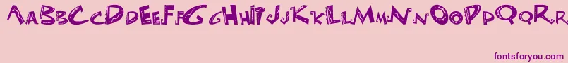 LasLocurasDelEmperador Font – Purple Fonts on Pink Background