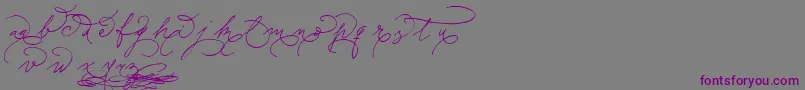 SudestadaEnds-Schriftart – Violette Schriften auf grauem Hintergrund