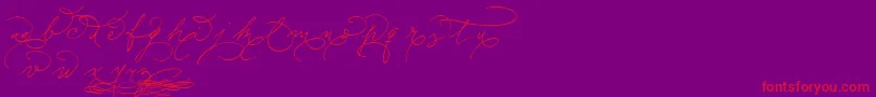 SudestadaEnds Font – Red Fonts on Purple Background