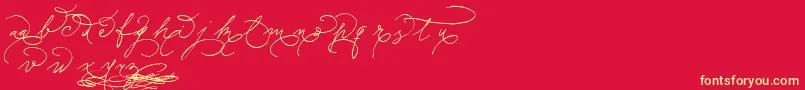 SudestadaEnds Font – Yellow Fonts on Red Background