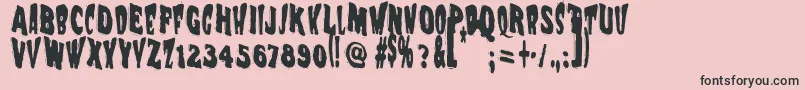 フォントVtc Nightofthewackeddead – ピンクの背景に黒い文字