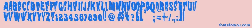 フォントVtc Nightofthewackeddead – ピンクの背景に青い文字